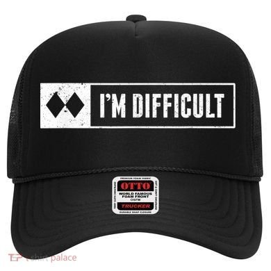 Funny I'm Difficult Snowboard Ski Mountain Sign Retro Hat