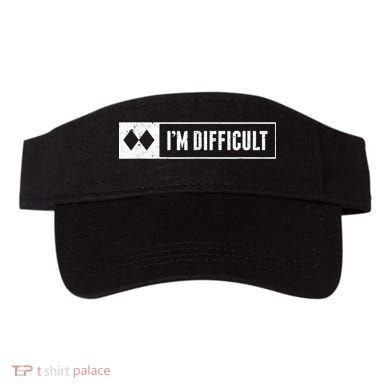 Funny I'm Difficult Snowboard Ski Mountain Sign Retro Visor