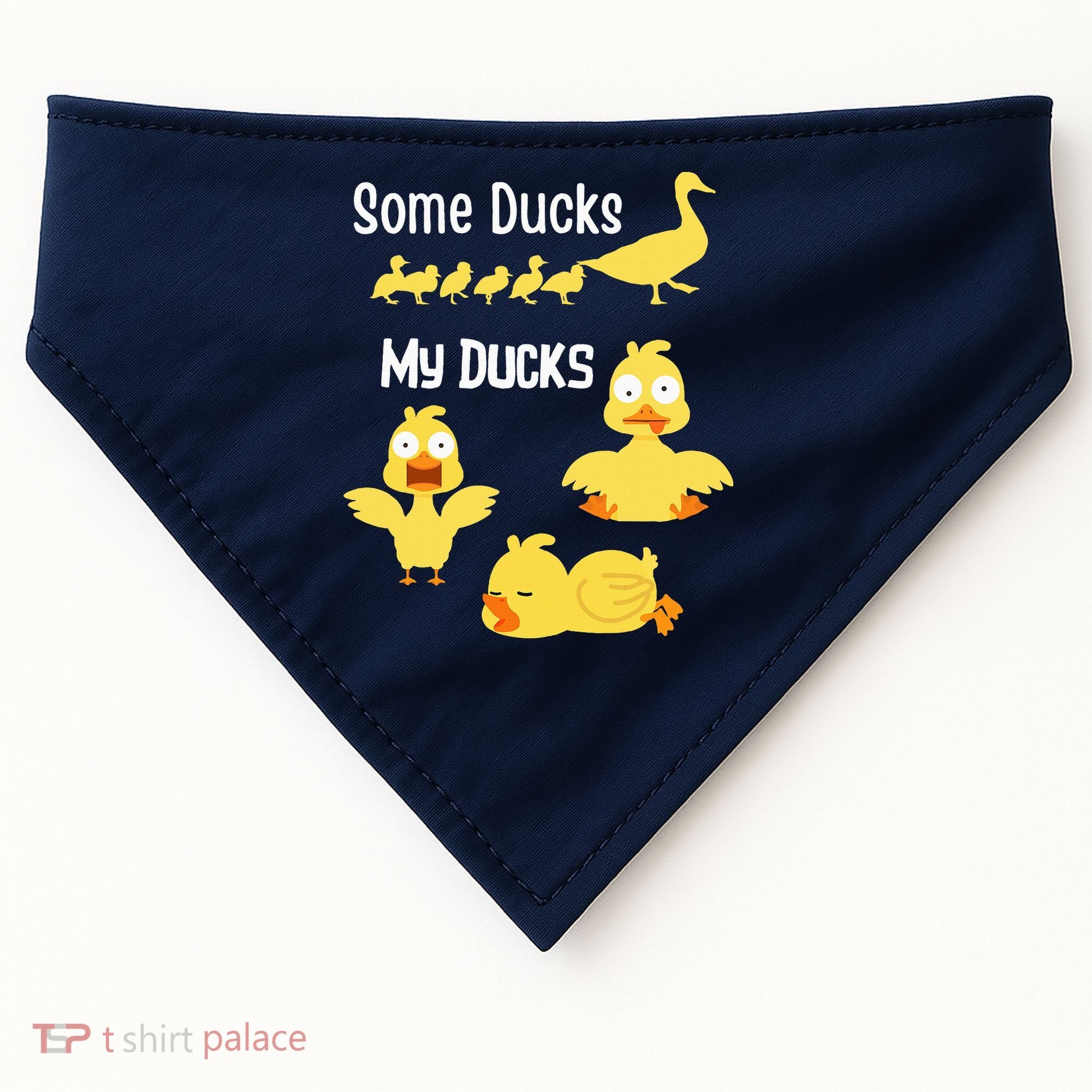 funny I don't have my ducks in a row USA-Made Doggie Bandana