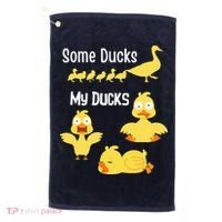 funny I don't have my ducks in a row Golf Towel thumb 0