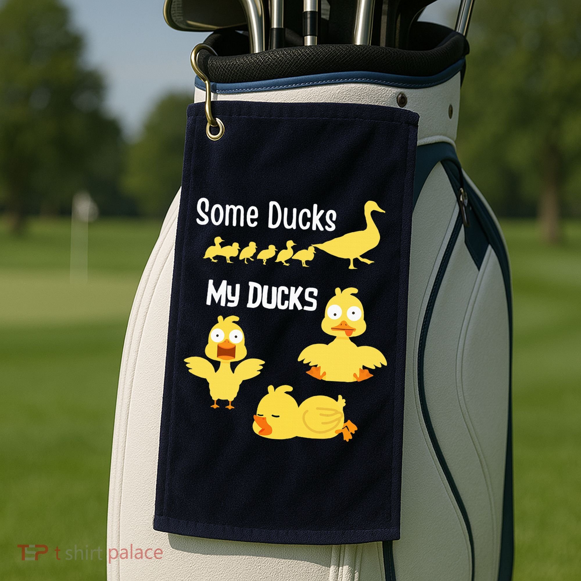 funny I don't have my ducks in a row Golf Towel