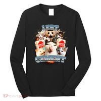 Funny I Eat Cement Cat Meme Long Sleeve Shirt thumb 0