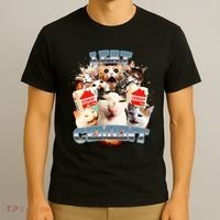 Funny I Eat Cement Cat Meme T-Shirt thumb 3