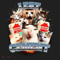 Funny I Eat Cement Cat Meme Beanie thumb 2