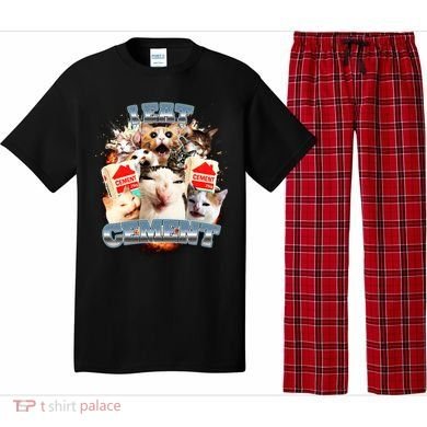 Funny I Eat Cement Cat Meme Pajama Set