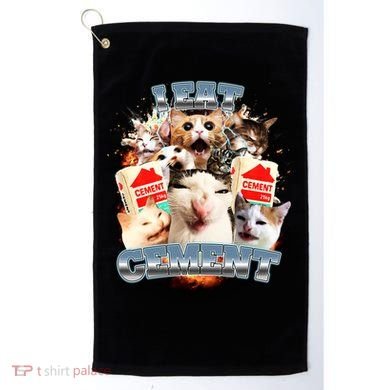 Funny I Eat Cement Cat Meme Golf Towel