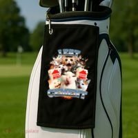 Funny I Eat Cement Cat Meme Golf Towel thumb 2