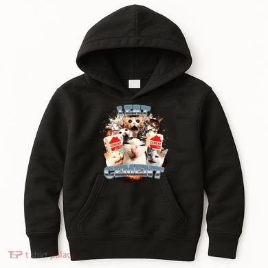 Funny I Eat Cement Cat Meme Kids Hoodie