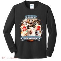 Funny I Eat Cement Cat Meme Kids Long Sleeve Shirt thumb 0