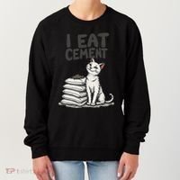 Funny I Eat Cement Meme Cat Women's Sweatshirt thumb 0
