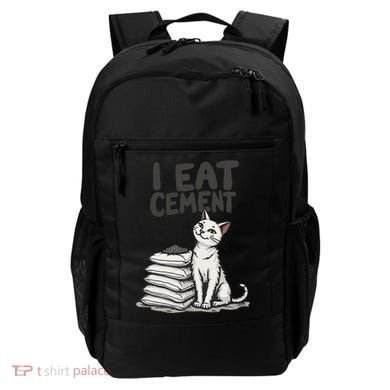 Funny I Eat Cement Meme Cat Backpack