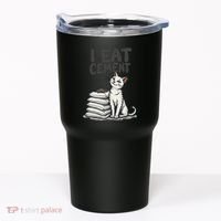 Funny I Eat Cement Meme Cat Tumbler thumb 0
