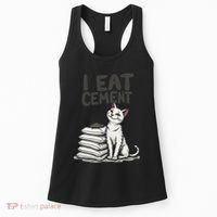 Funny I Eat Cement Meme Cat Women's Tank Top thumb 0