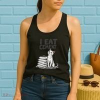 Funny I Eat Cement Meme Cat Women's Tank Top thumb 2