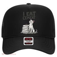 Funny I Eat Cement Meme Cat Hat thumb 0