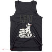 Funny I Eat Cement Meme Cat Tank Top thumb 0