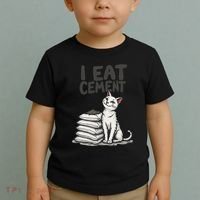 Funny I Eat Cement Meme Cat Toddler T-Shirt thumb 2