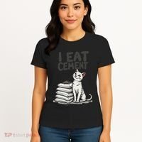 Funny I Eat Cement Meme Cat Women's T-Shirt thumb 4