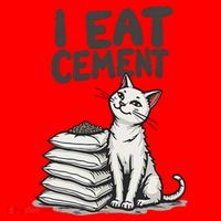 Funny I Eat Cement Meme Cat Santa Hat thumb 1