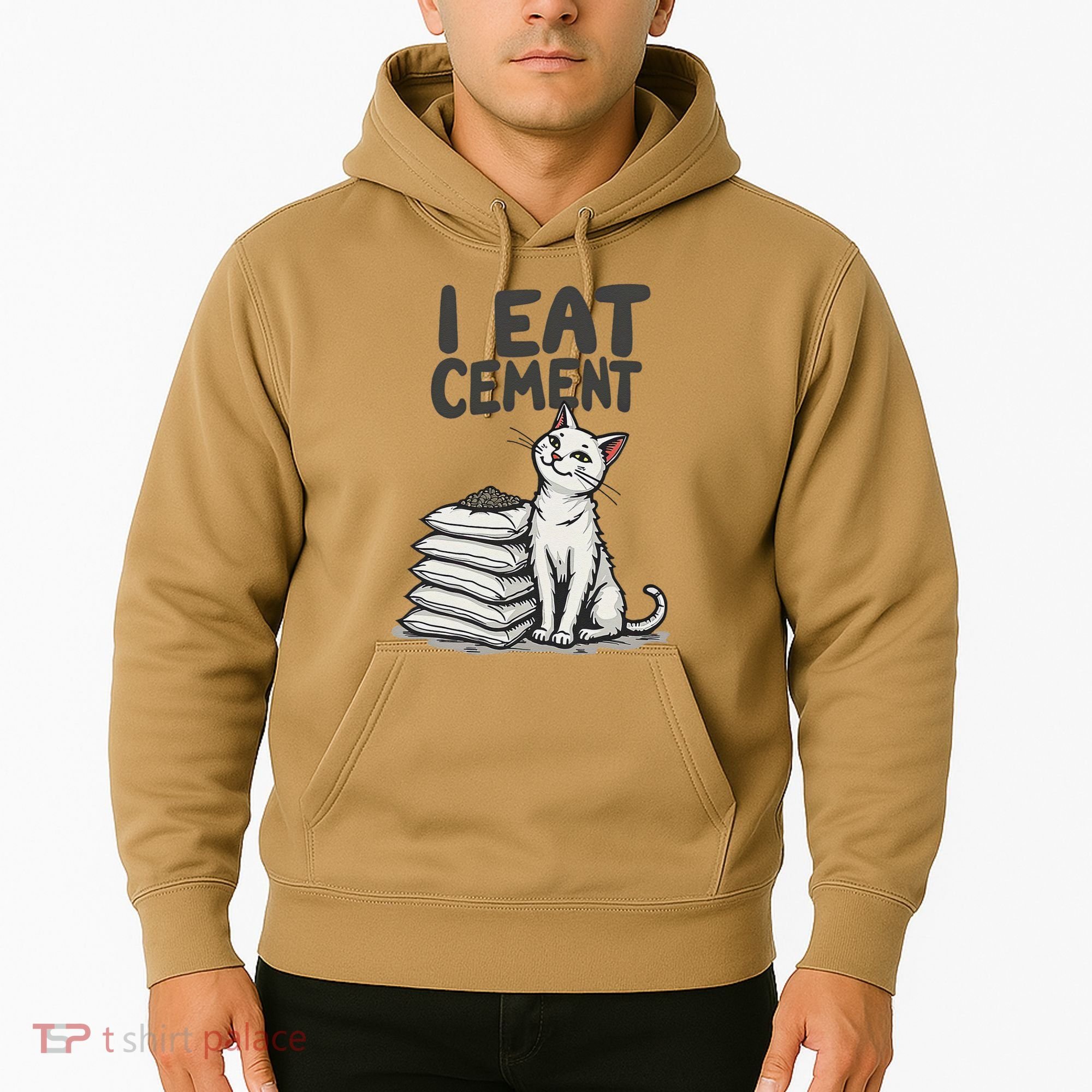 Funny I Eat Cement Meme Cat Hoodie
