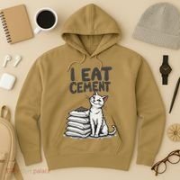 Funny I Eat Cement Meme Cat Hoodie thumb 3