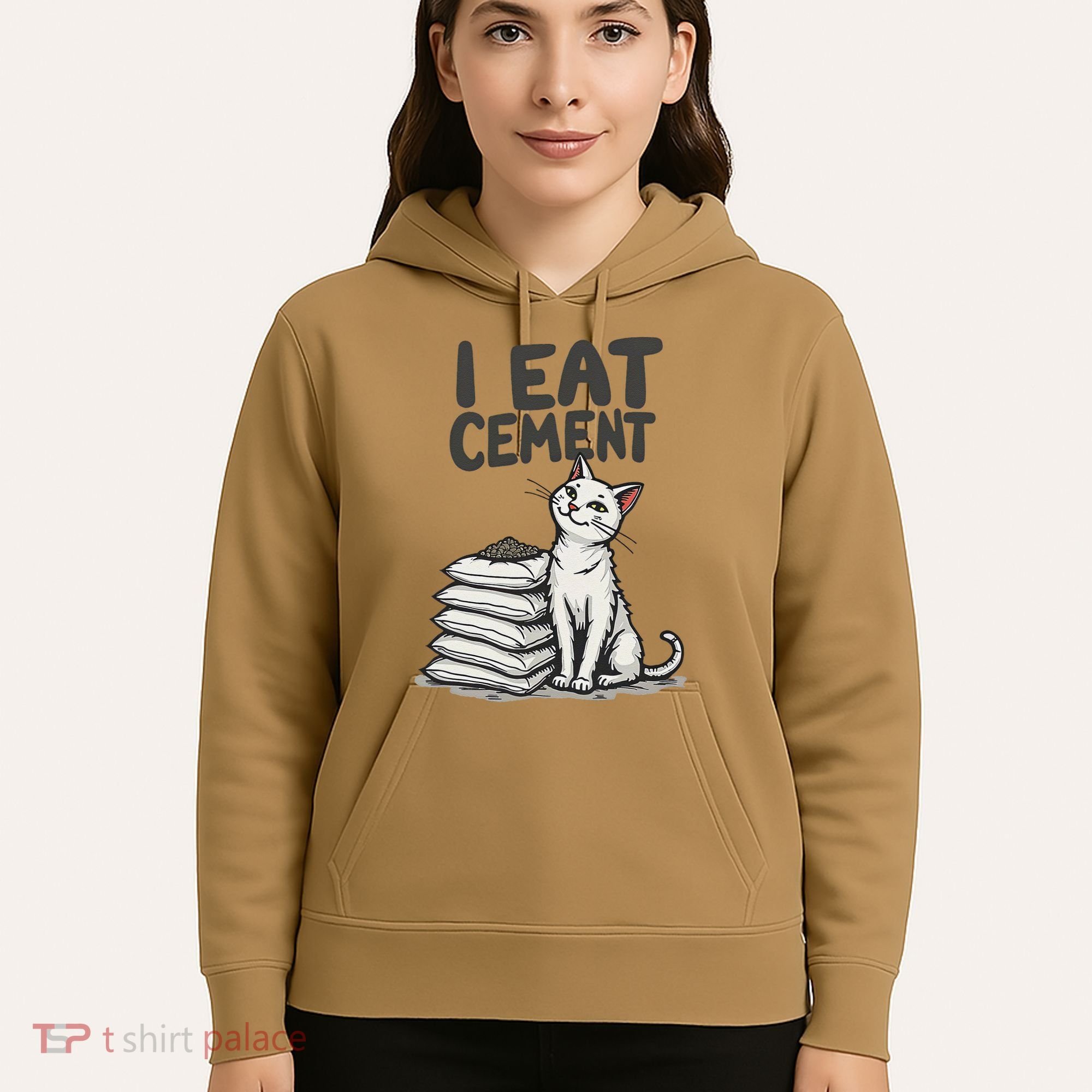 Funny I Eat Cement Meme Cat Hoodie