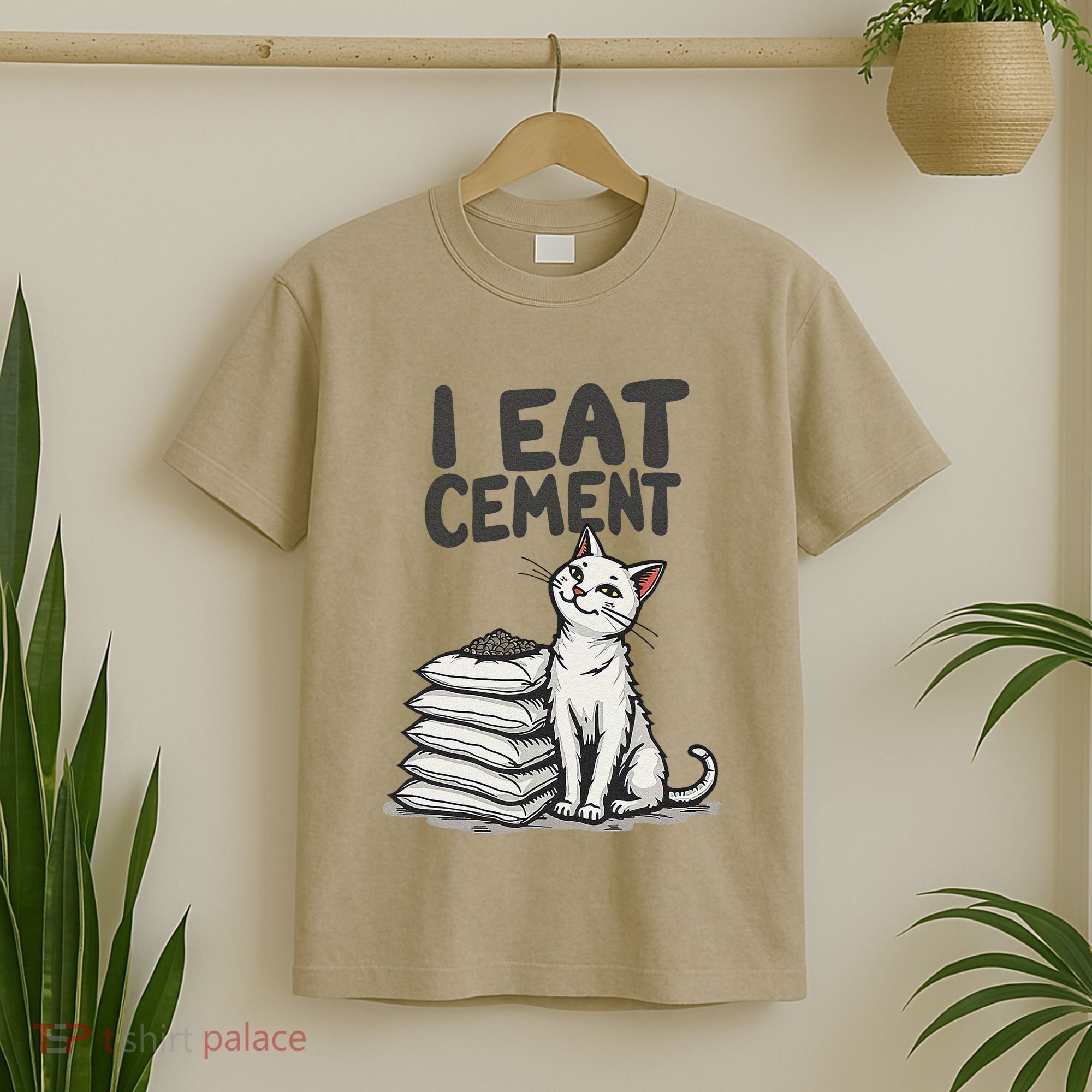 Funny I Eat Cement Meme Cat T-Shirt
