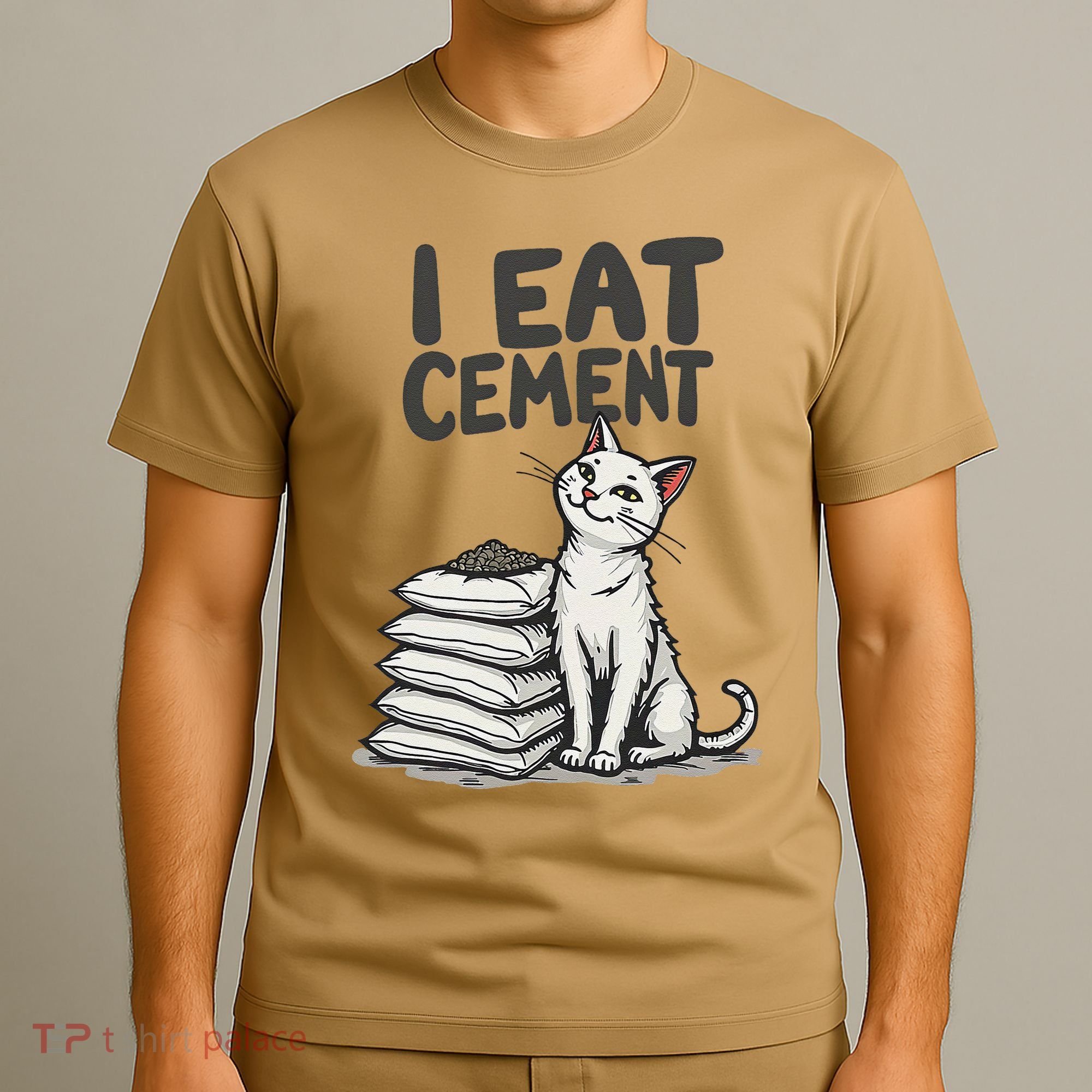 Funny I Eat Cement Meme Cat T-Shirt