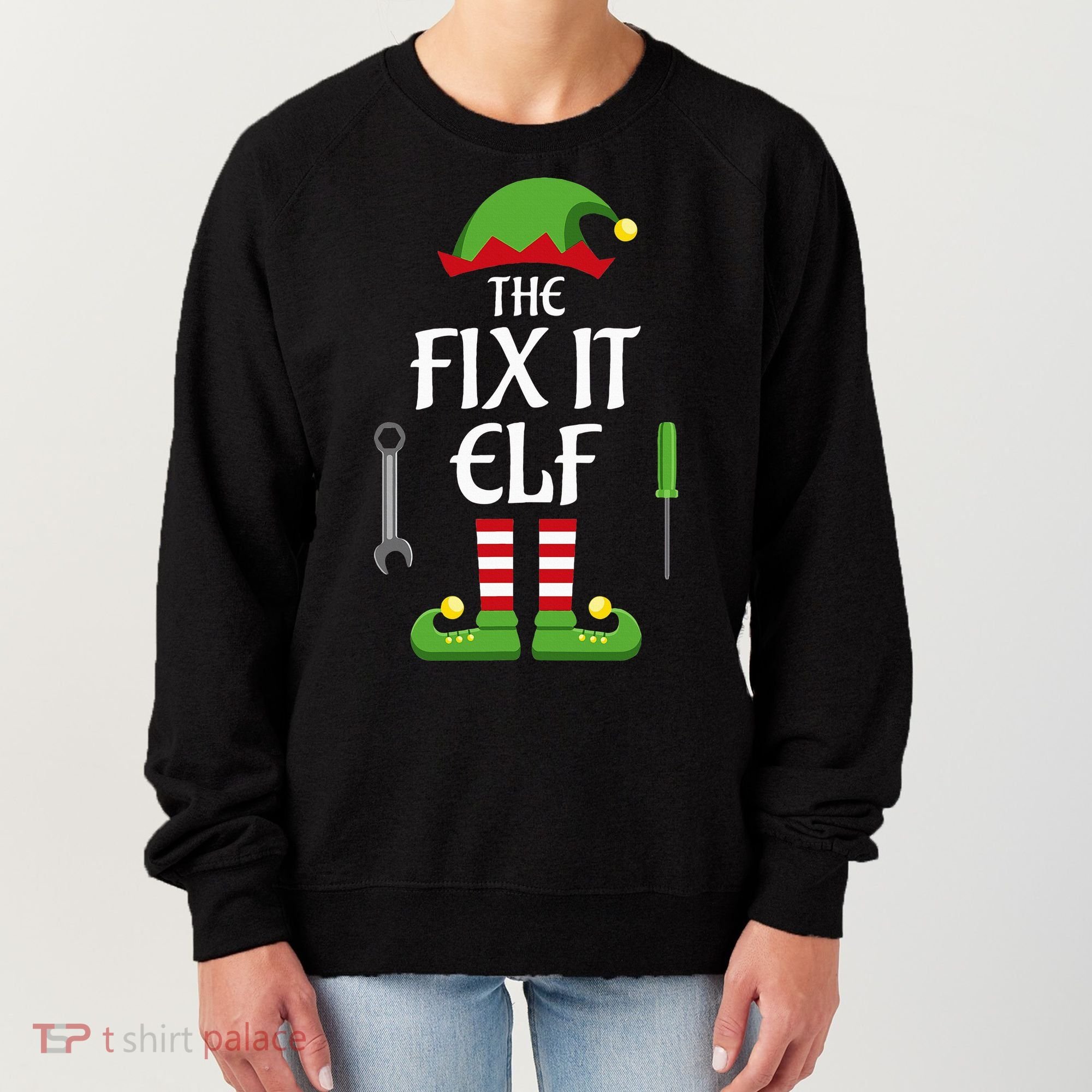 Fix It Elf Family Matching Group Christmas Women's Sweatshirt