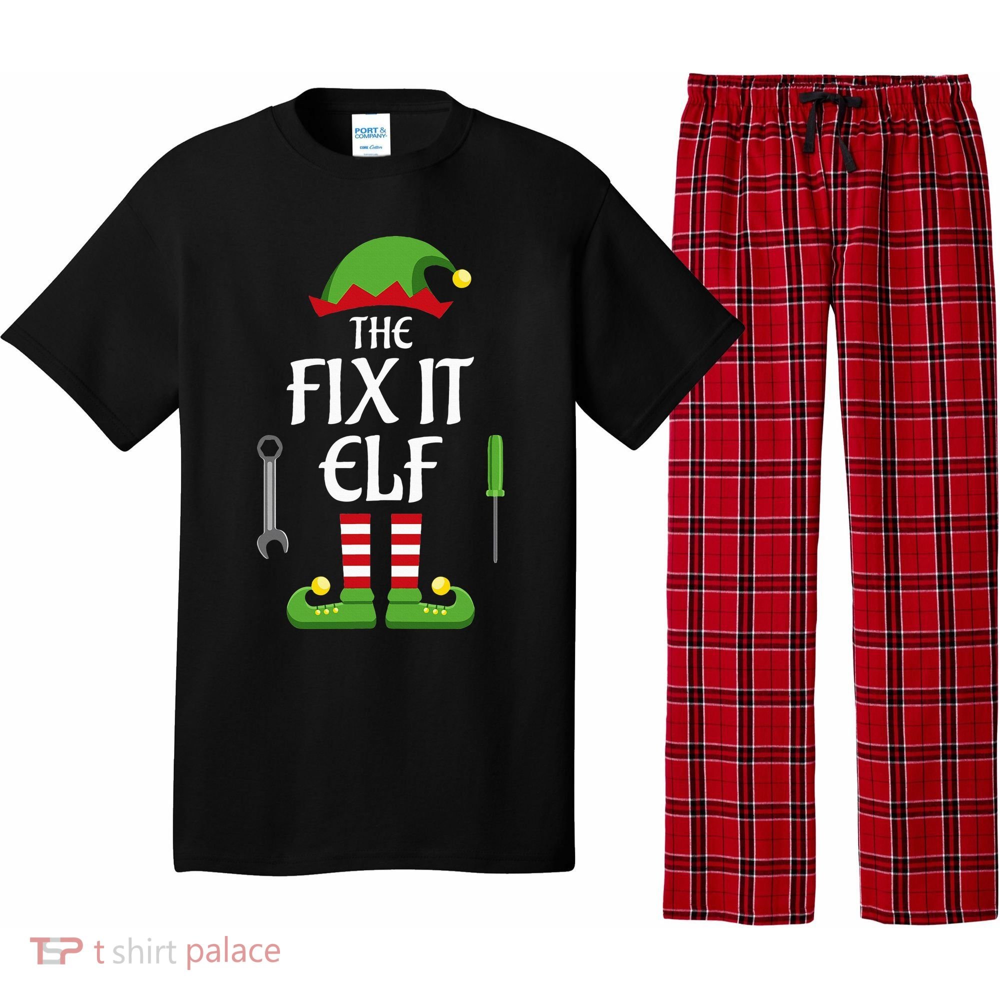 Fix It Elf Family Matching Group Christmas Pajama Set