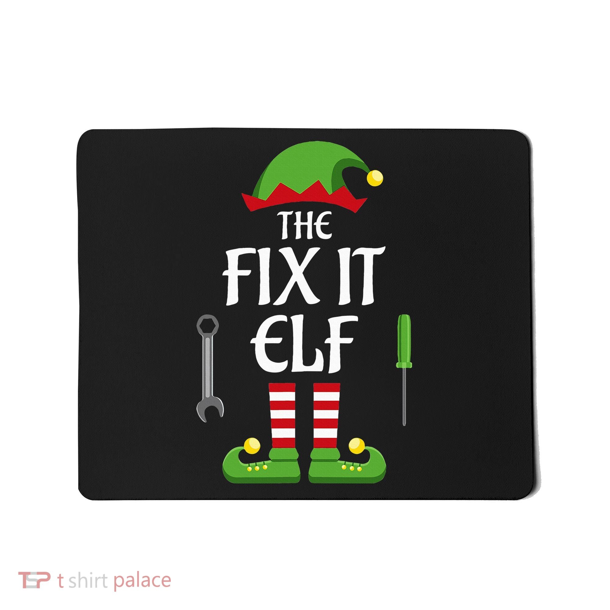 Fix It Elf Family Matching Group Christmas Mousepad