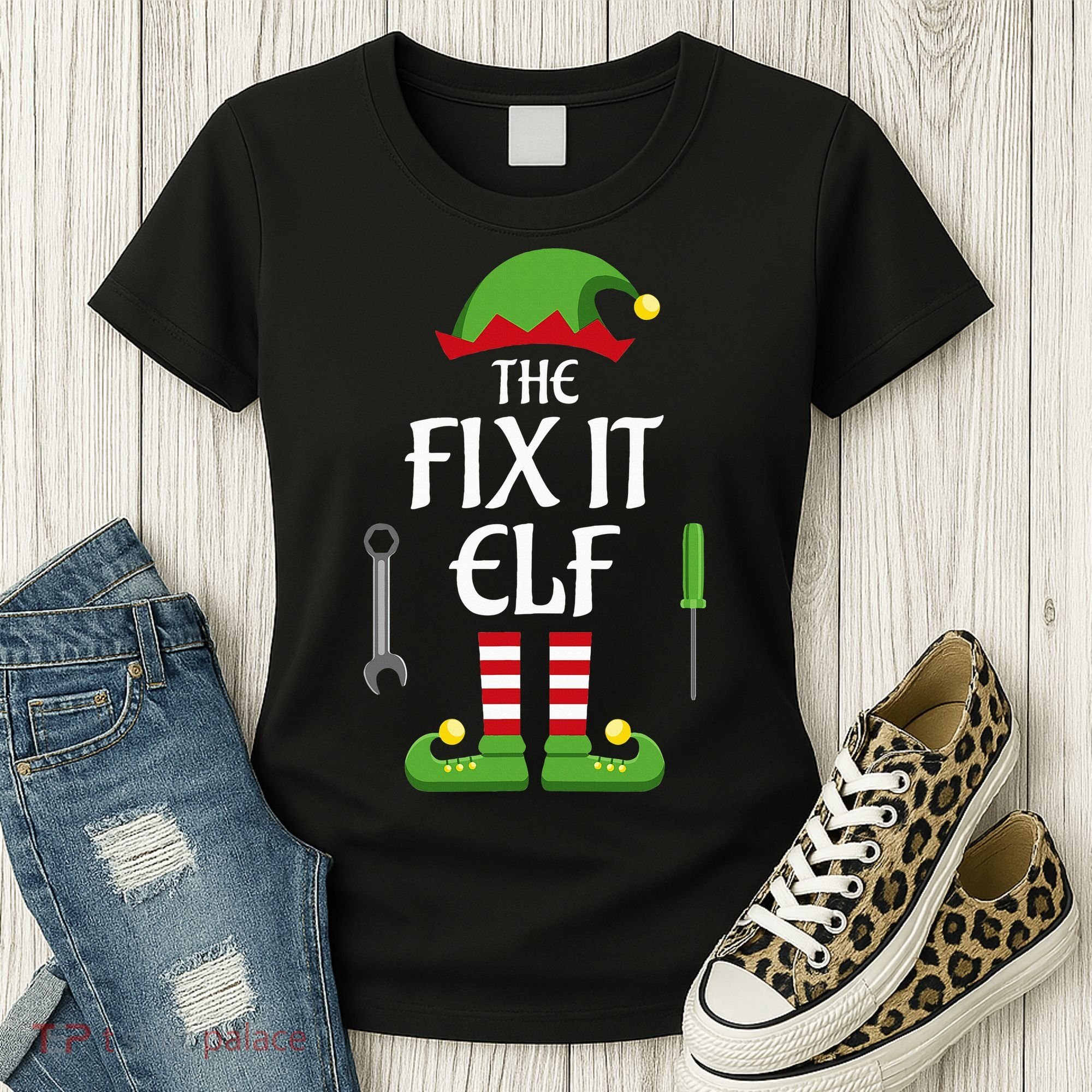 Fix It Elf Family Matching Group Christmas Women's T-Shirt