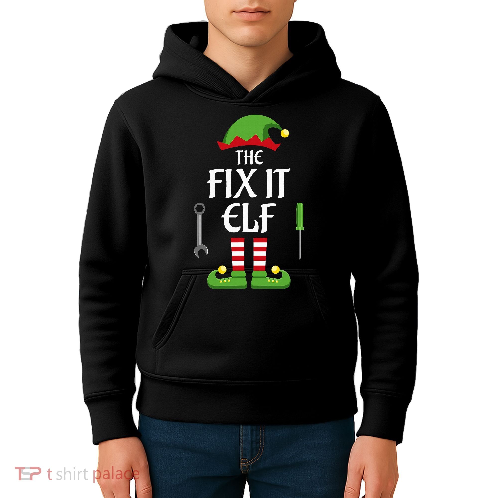 Fix It Elf Family Matching Group Christmas Kids Hoodie