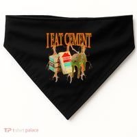 Funny I Eat Cement Cursed Cat Oddly Specific Dank Meme USA-Made Doggie Bandana thumb 0