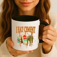 Funny I Eat Cement Cursed Cat Oddly Specific Dank Meme Coffee Mug thumb 3