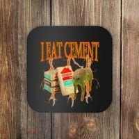 Funny I Eat Cement Cursed Cat Oddly Specific Dank Meme Coaster thumb 0