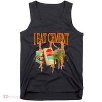 Funny I Eat Cement Cursed Cat Oddly Specific Dank Meme Tank Top thumb 0