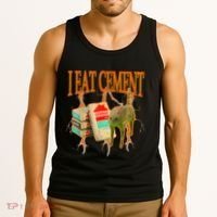 Funny I Eat Cement Cursed Cat Oddly Specific Dank Meme Tank Top thumb 3