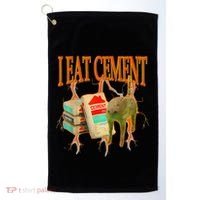 Funny I Eat Cement Cursed Cat Oddly Specific Dank Meme Golf Towel thumb 0