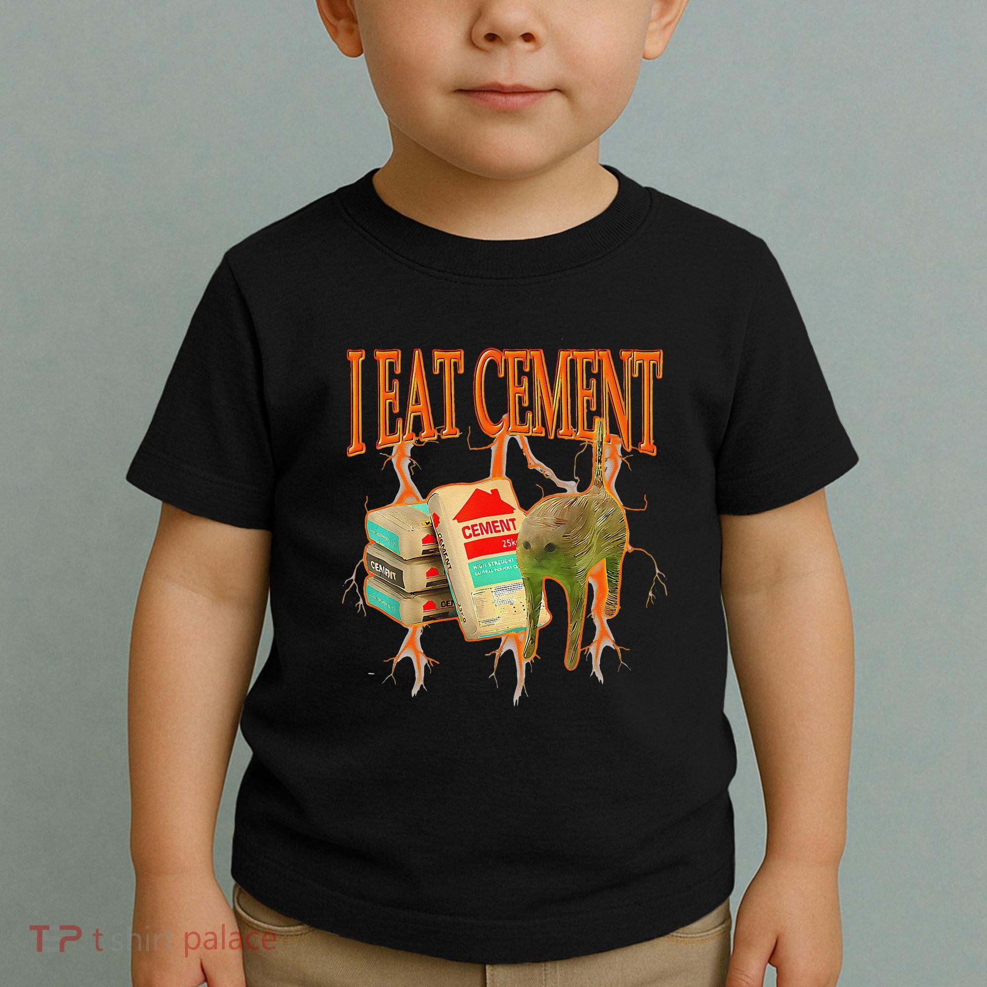 Funny I Eat Cement Cursed Cat Oddly Specific Dank Meme Toddler T-Shirt