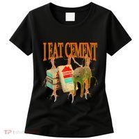Funny I Eat Cement Cursed Cat Oddly Specific Dank Meme Women's T-Shirt thumb 0