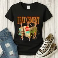 Funny I Eat Cement Cursed Cat Oddly Specific Dank Meme Women's T-Shirt thumb 3