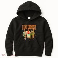 Funny I Eat Cement Cursed Cat Oddly Specific Dank Meme Kids Hoodie thumb 0