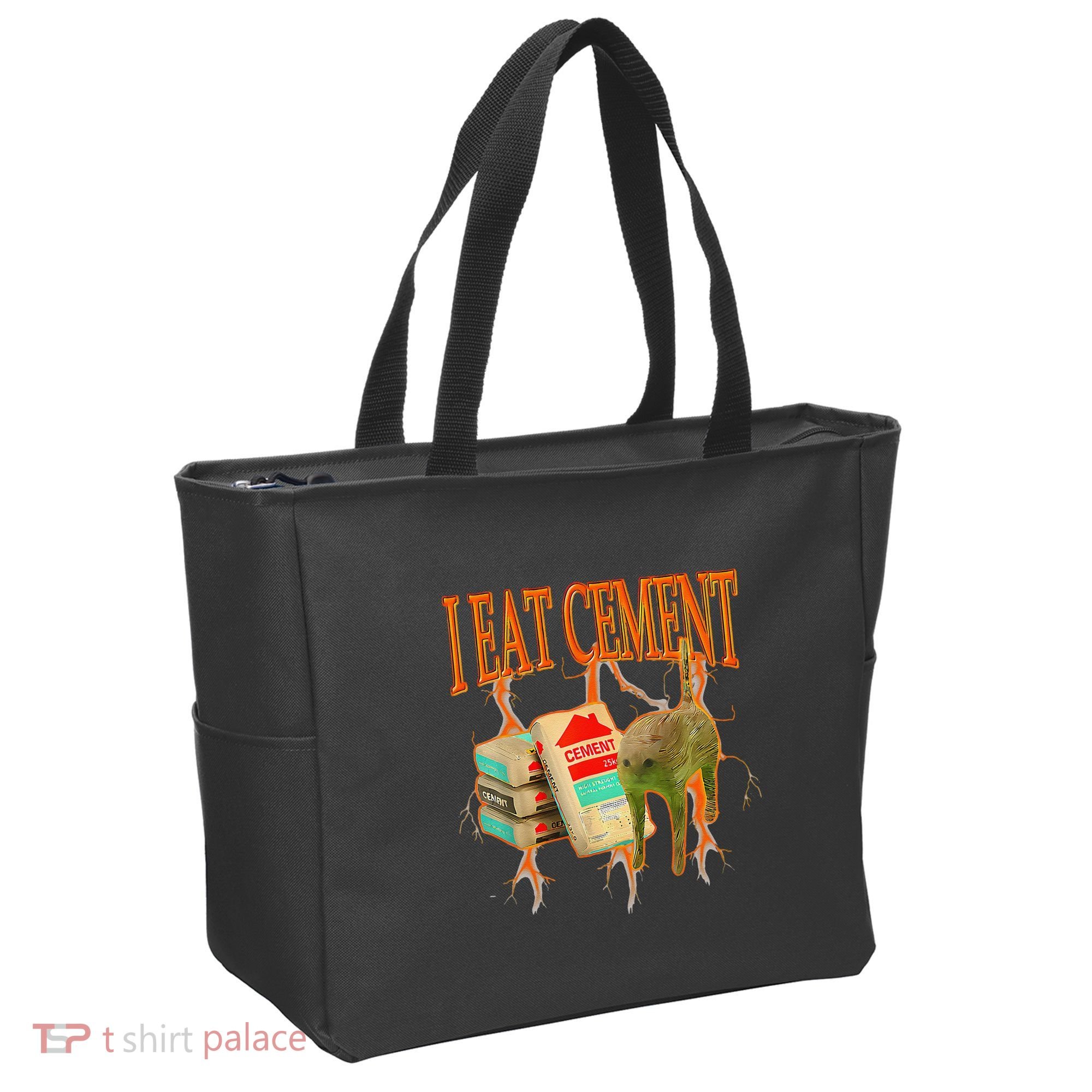 Funny I Eat Cement Cursed Cat Oddly Specific Dank Meme Tote Bag