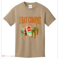 Funny I Eat Cement Cursed Cat Oddly Specific Dank Meme Kids T-Shirt thumb 0