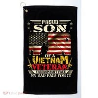 Freedom Isn't Freegreat Giftproud Son Of A Vietnam Veteran Dad Gift Golf Towel thumb 0