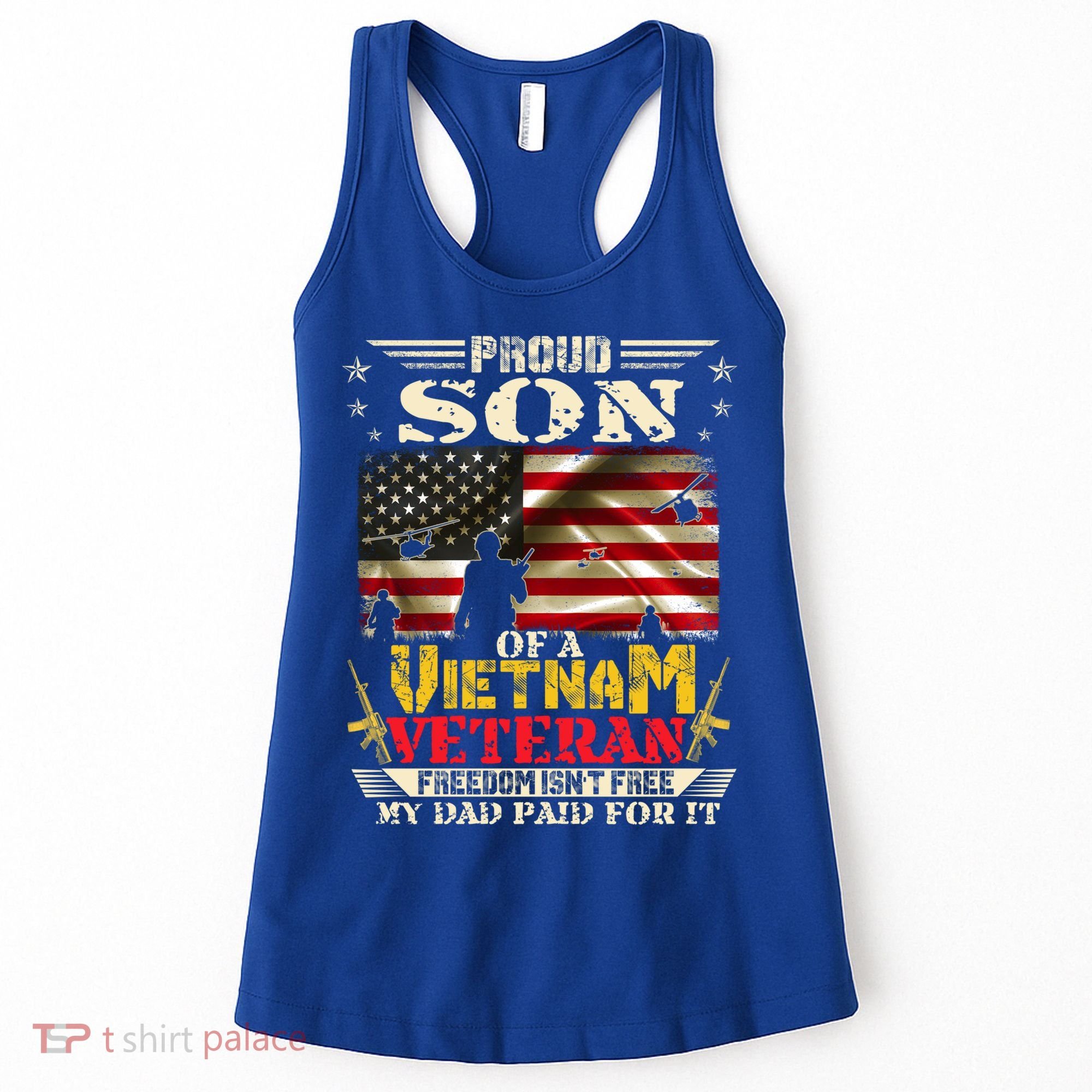 Freedom Isn't Freegreat Giftproud Son Of A Vietnam Veteran Dad Gift Women's Tank Top