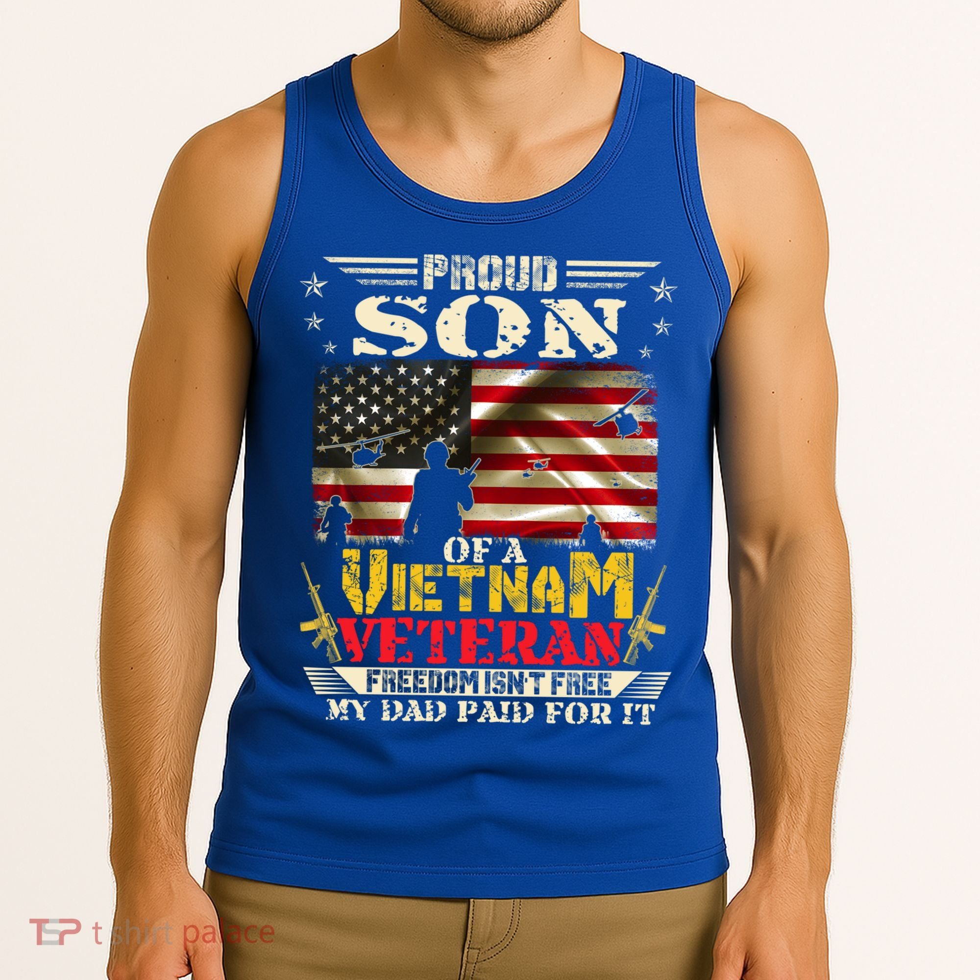Freedom Isn't Freegreat Giftproud Son Of A Vietnam Veteran Dad Gift Tank Top
