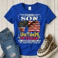 Freedom Isn't Freegreat Giftproud Son Of A Vietnam Veteran Dad Gift Women's T-Shirt thumb 3