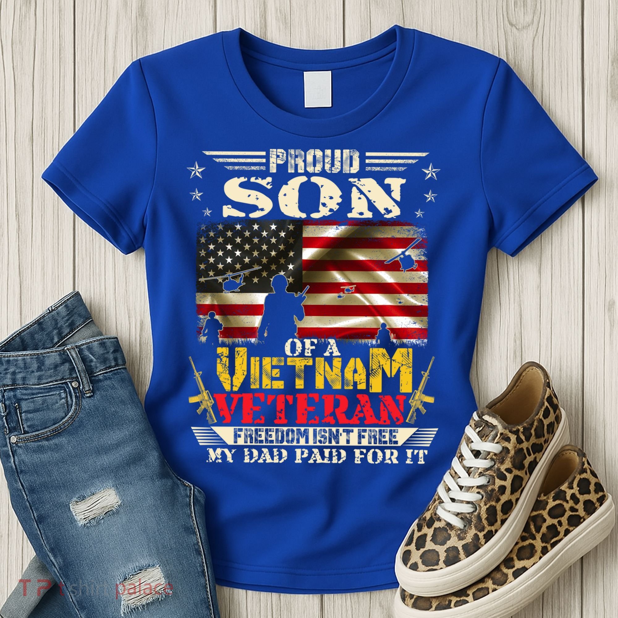 Freedom Isn't Freegreat Giftproud Son Of A Vietnam Veteran Dad Gift Women's T-Shirt